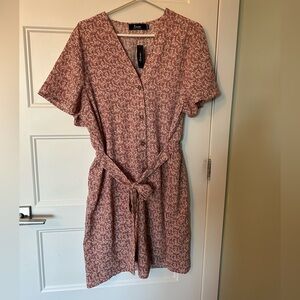 NWT Louve Pink button dress